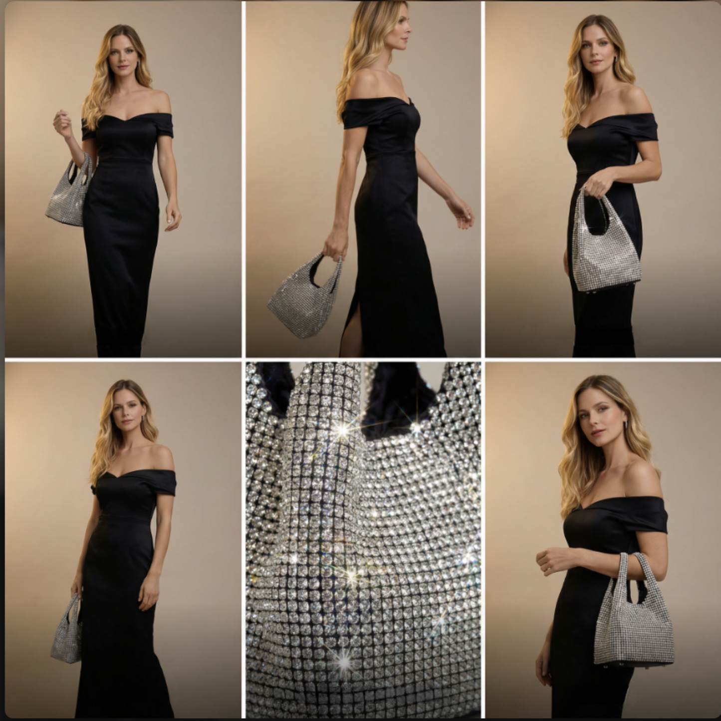 Borsa Elegante con Cristalli Scintillanti – Stile e Lusso per Ogni Occasione